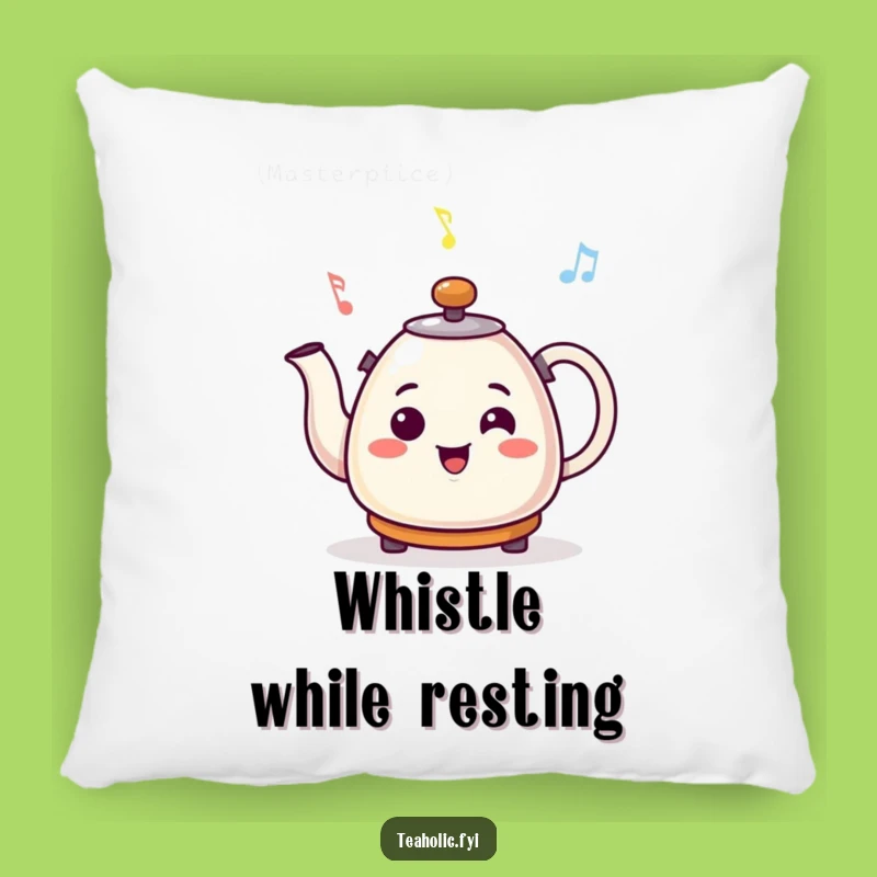 Funny Smiling Kettle Cheerful Tune Pillow – Cozy & Musical Decor Gift