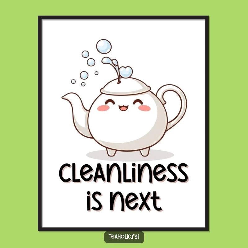 Funny Teapot Bubble Bath Digital Art: Instant Humorous Decor