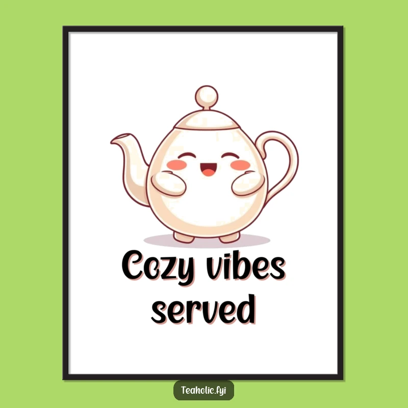 Funny Hugging Teapot Digital Art - Instant Warmth for Your Walls!