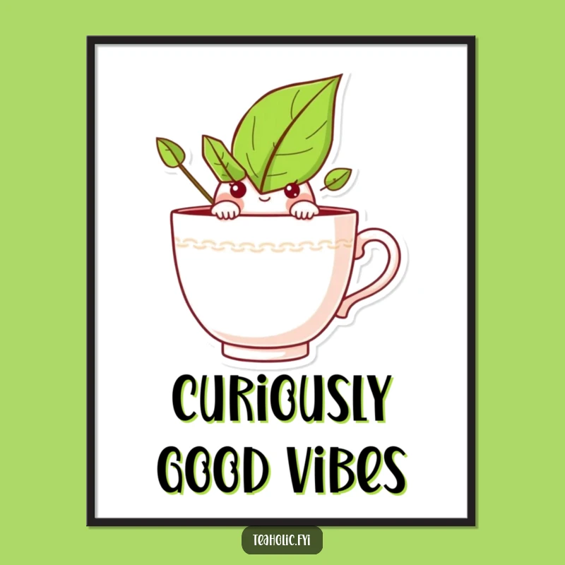 Funny Curious Tea Leaf Digital Art: Intriguing Decor for Any Space