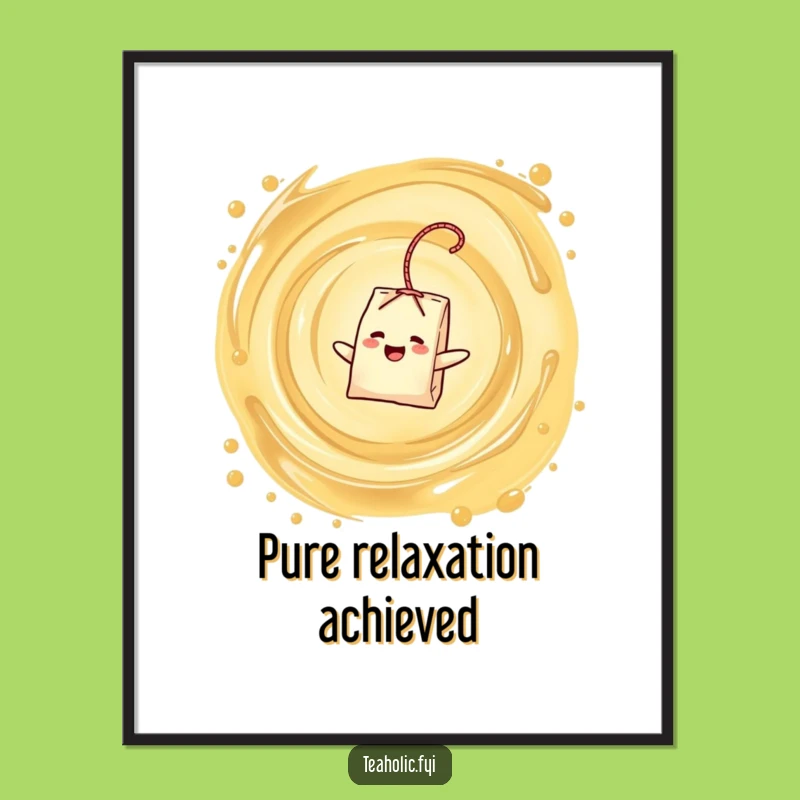 Funny Digital Art - Tea Bag Vortex Wall Decor Gift