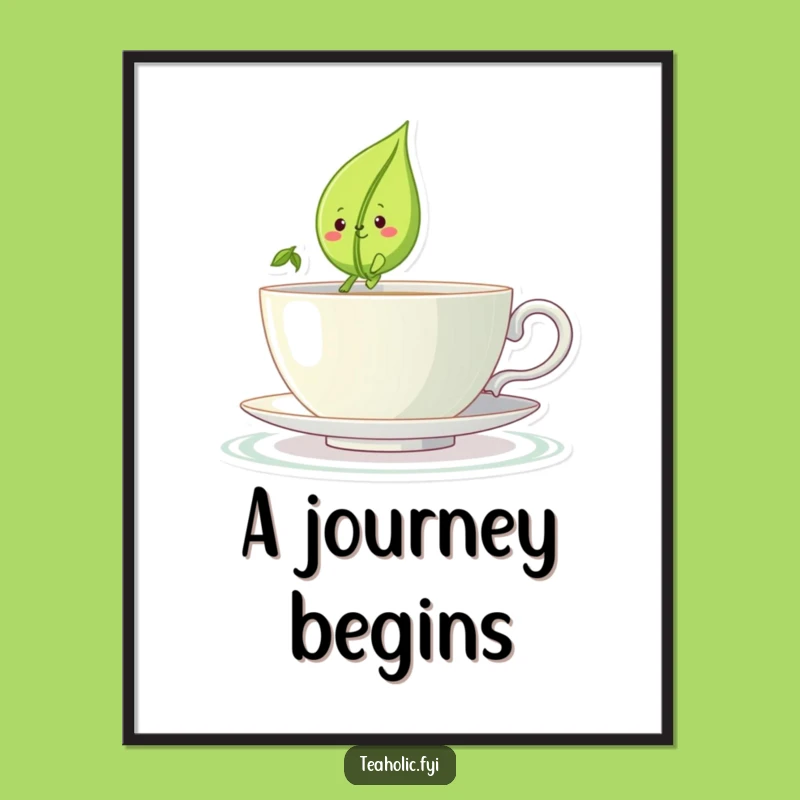 Funny Digital Art - Tea Leaf Sailing Wall Decor Gift