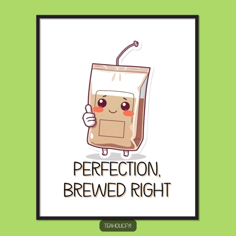 Funny Tea Bag Thumbs Up Digital Art - Instant Humor for Your Walls!