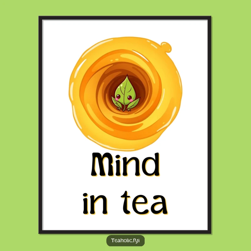 Funny Tea Leaf Vortex Digital Art: Instant Mysterious Decor