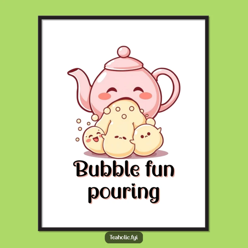 Funny Teapot Bubbles Digital Art: Instant Whimsy for Your Space