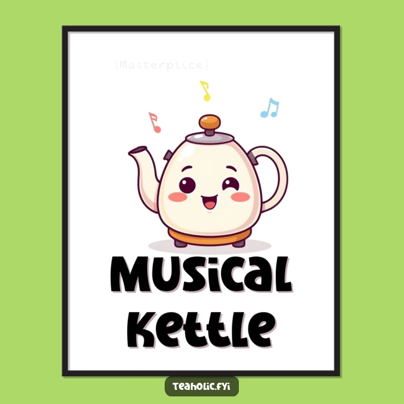 Funny Smiling Kettle Cheerful Tune Digital Art – Instant Musical Decor