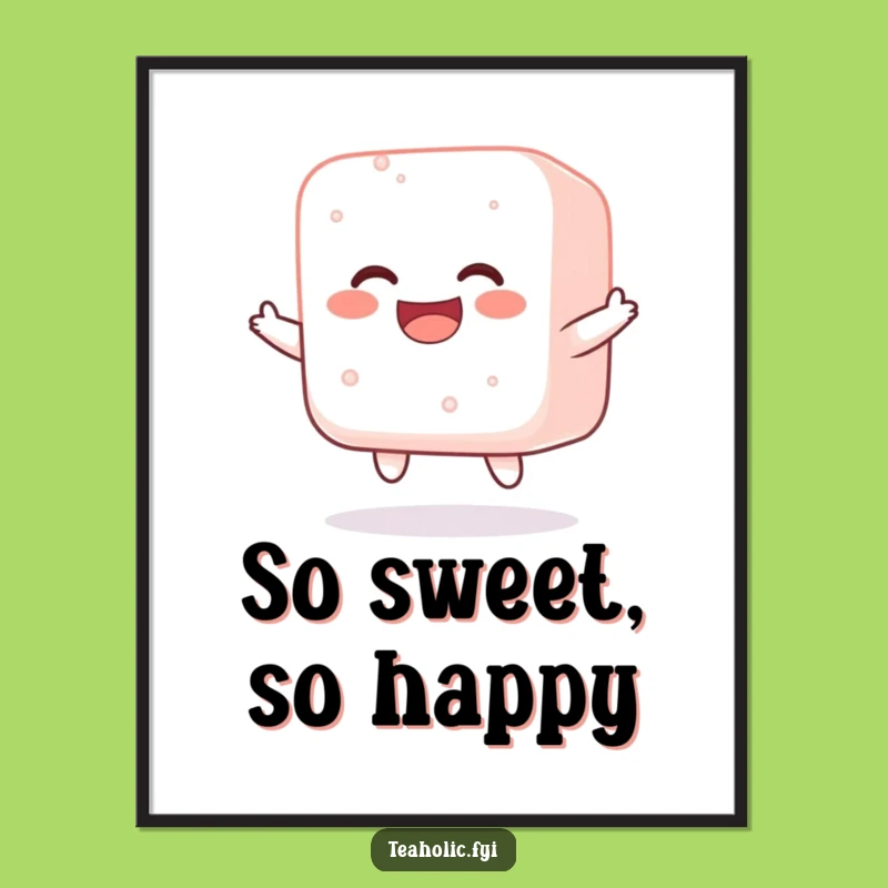 Funny Jolly Sugar Cube Digital Art: Printable Sweetness!