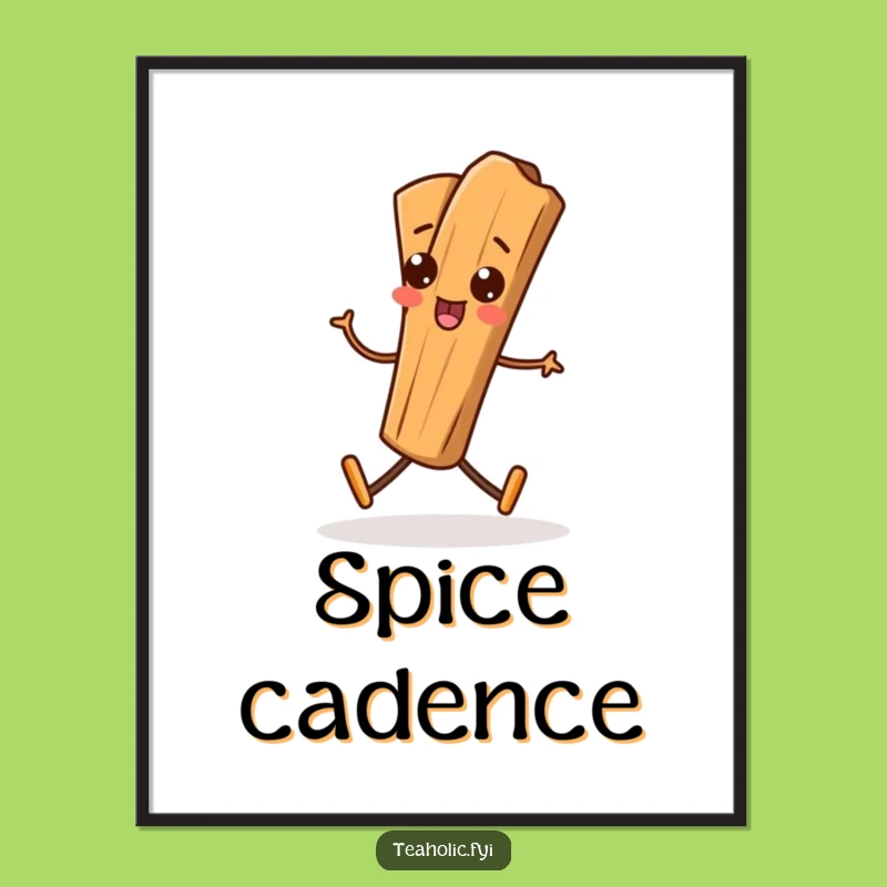 Funny Cinnamon Stick Digital Art: Playful March Design for Hilarious Wall Decor Gift