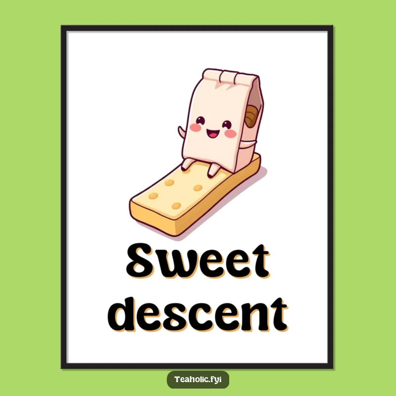Funny Tea Bag Biscuit Slide Digital Art: Instant Sweet Fun Download Funny Gift!