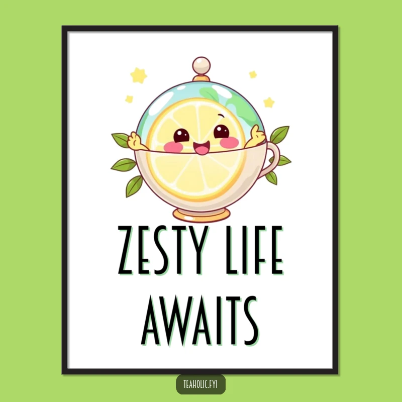 Funny Joyful Lemon Globe Digital Art: Zesty Decor for Bright Spaces
