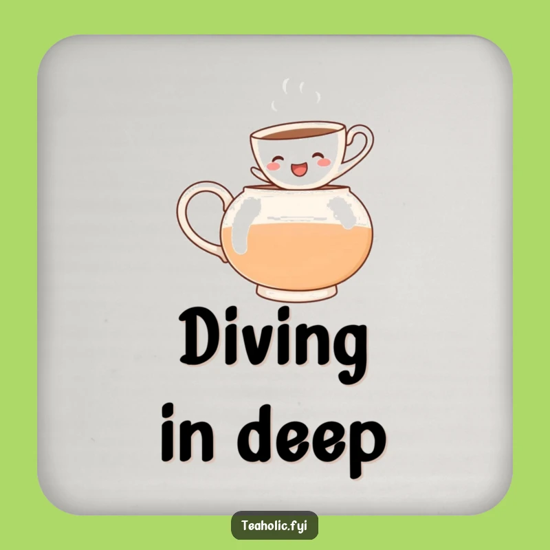 Funny Teacup Jumps Coaster: Protect Surfaces with Fun - Perfect Funny Gift