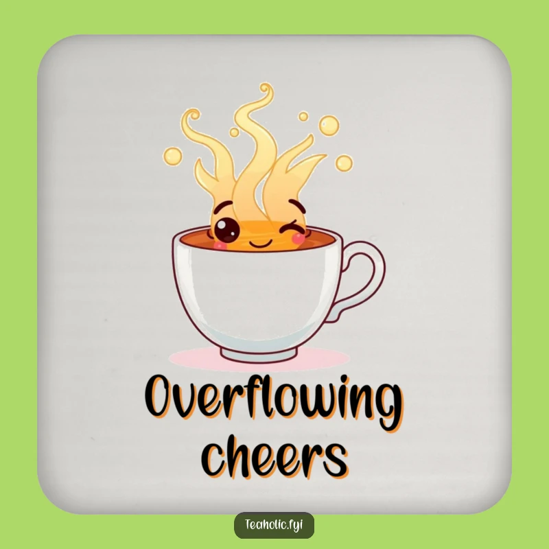 Funny Cheerful Tea Coaster: Protect Surfaces with Warmth