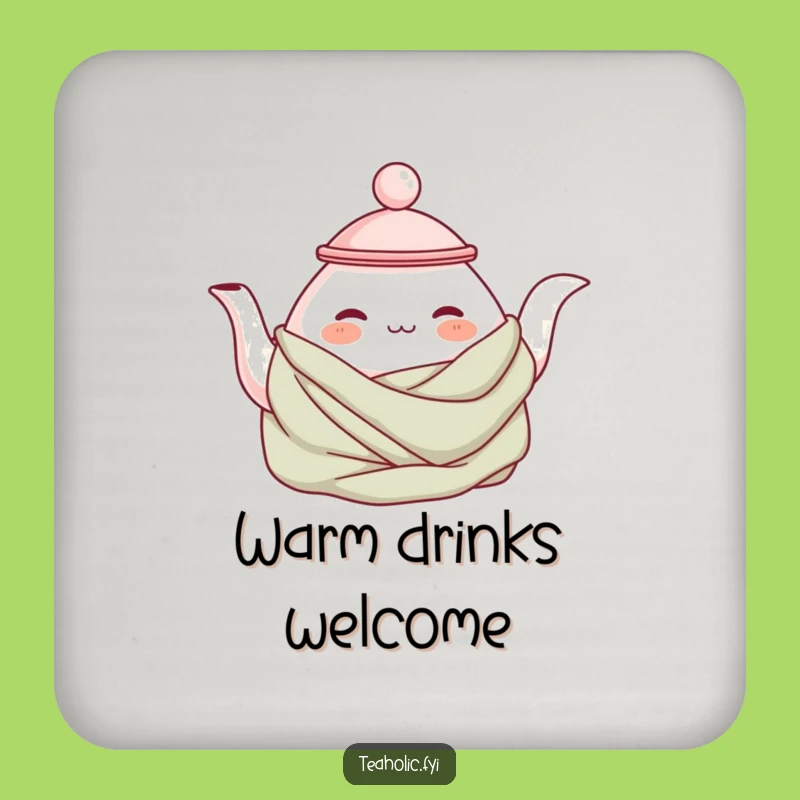 Funny Cozy Teapot Coaster: Protect Surfaces with Warmth, Perfect Funny Gift