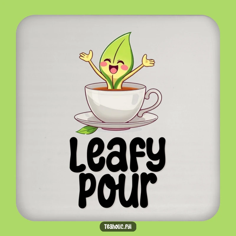 Funny Joyful Tea Leaf Coaster: Surface Leaping Protector Gift