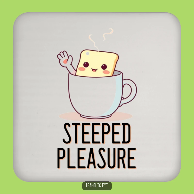 Funny Kawaii Tea Bag Coaster - Protect Surfaces with Cuteness