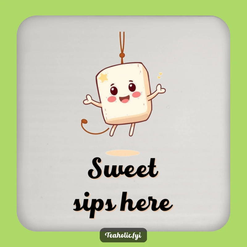 Funny Sugar Cube Coaster: Bouncing Character for Sweet Protection