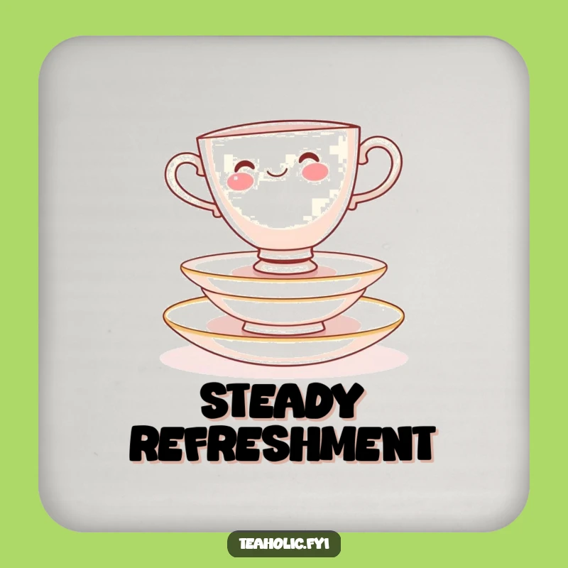Funny Teacup Saucer Balance Coasters: Protect with Charm