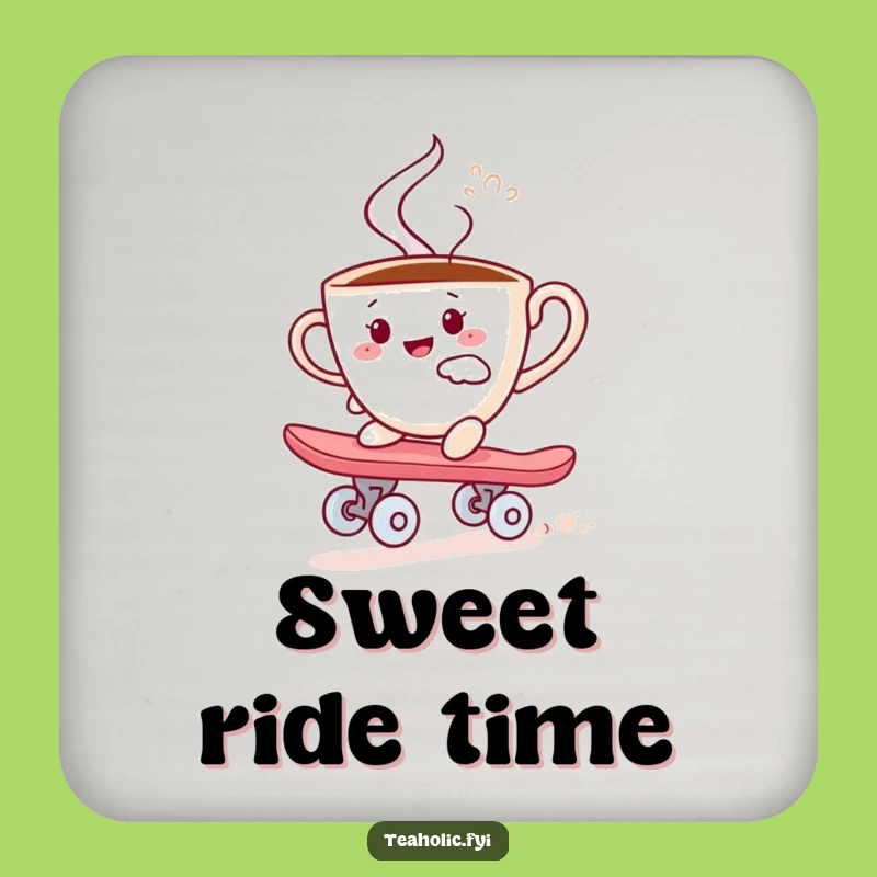 Funny Teacup Skater Coaster: Sweet Ride Protector, Ideal Funny Gift
