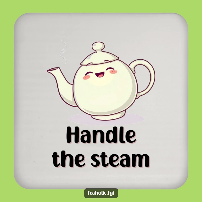 Funny Teapot Tripping Coaster: Steam Plume Protector, Ideal Funny Gift