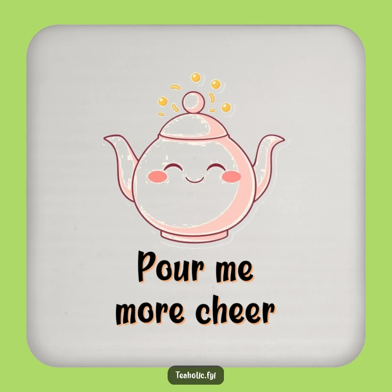Funny Joyful Teapot Coaster: Protect Surfaces With Joy!