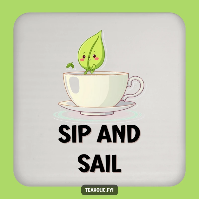 Funny Drink Coaster - Tea Leaf Sailing Table Protector Gift