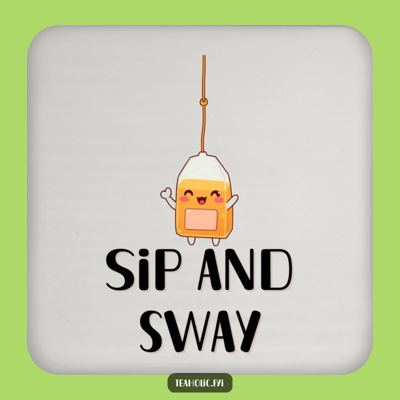 Funny Tea Bag Coaster: Waving Character Protection for Surfaces