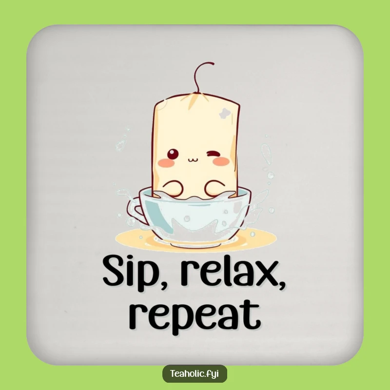 Funny Tea Bag Splash Coaster: Protect Surfaces with Hot Water Merriment