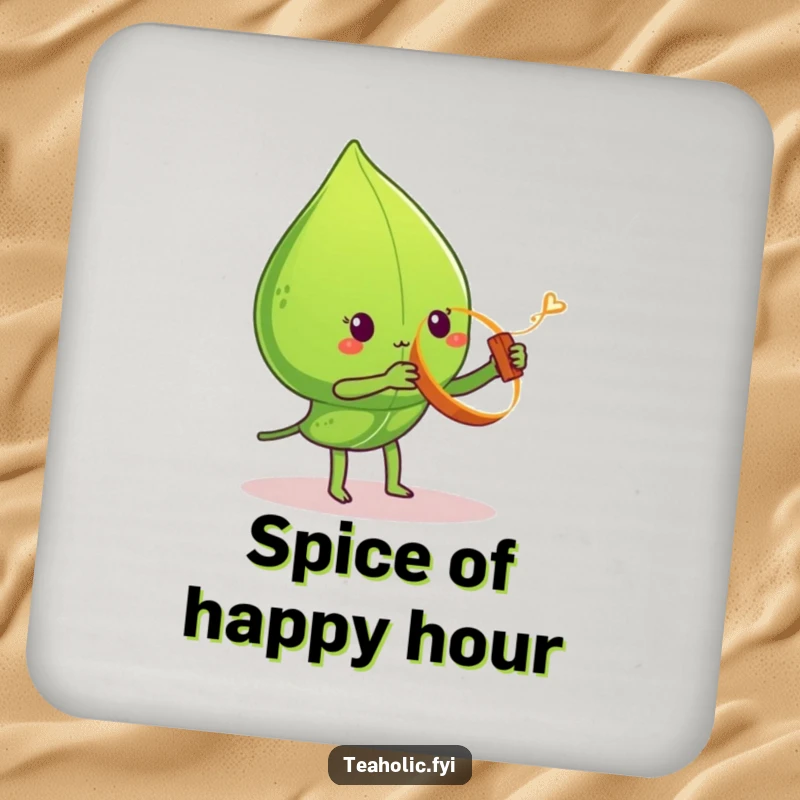 Funny tea leaf coaster, character spinning cinnamon stick yo-yo, protective and stylish, excellent funny gift.