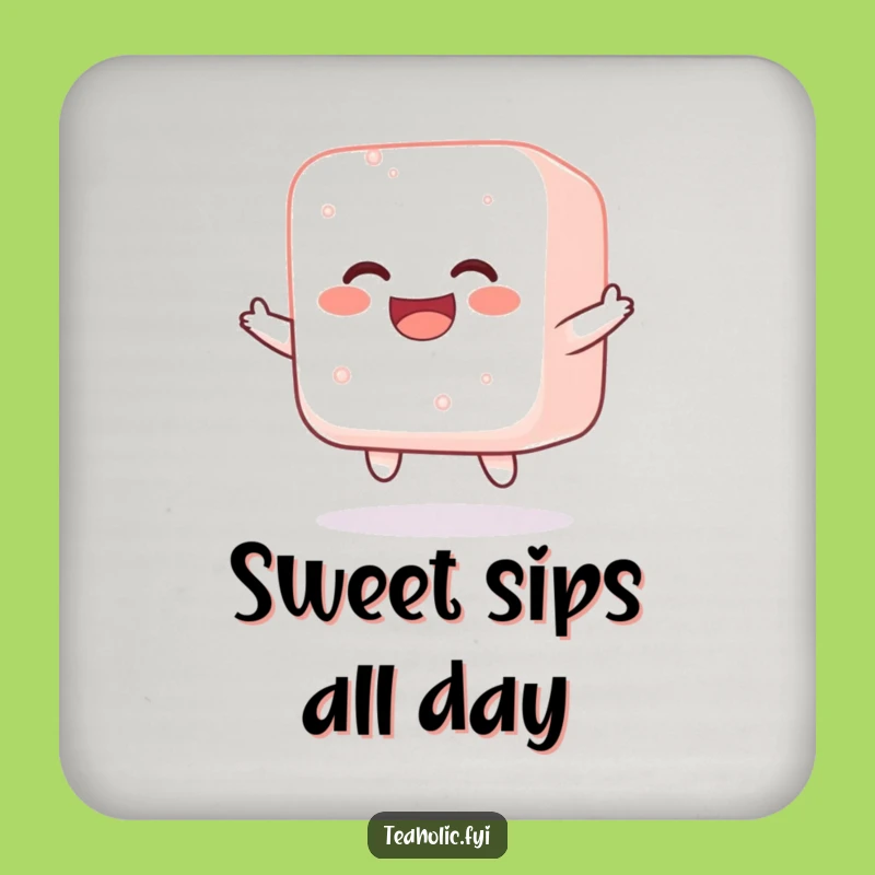 Funny Jolly Sugar Cube Coaster: Sweet Protection!