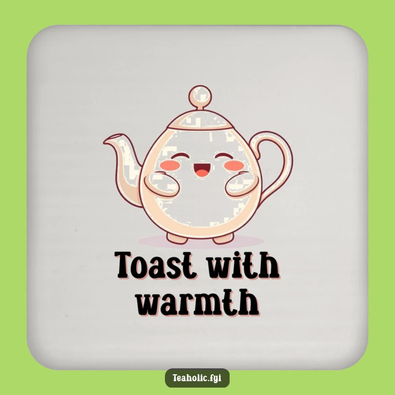 Funny Hugging Teapot Coaster - Protect Surfaces with Warmth & Humor!