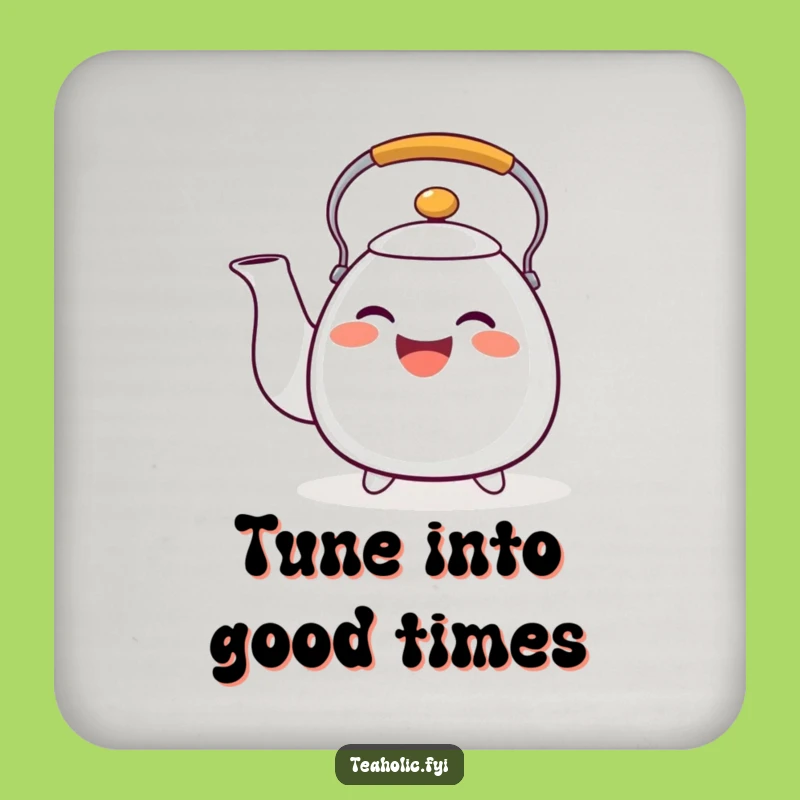 Funny Tea Kettle Whistle Coaster: Protect Surfaces with Music