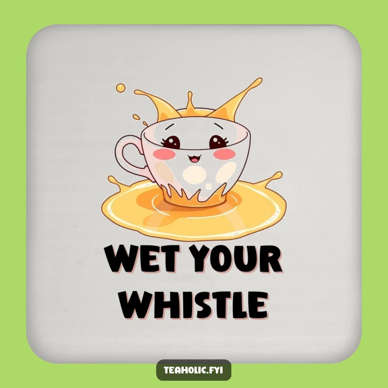 Funny Splashing Teacup Coaster - Protect Surfaces with Playful Charm