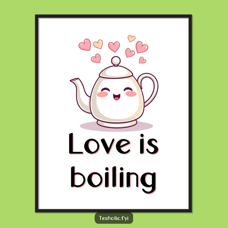 Funny Giggling Tea Kettle Poster: Heartwarming Laughter Decor Funny Gift!