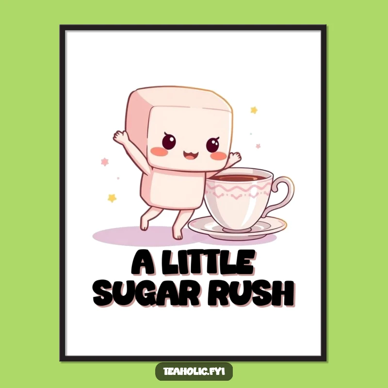 Funny Sugar Cube Poster: Sweeten Your Space, Perfect Wall Art Funny Gift