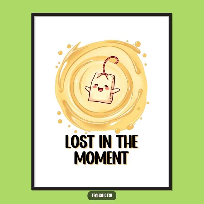 Funny Poster - Tea Bag Vortex Art Print Gift