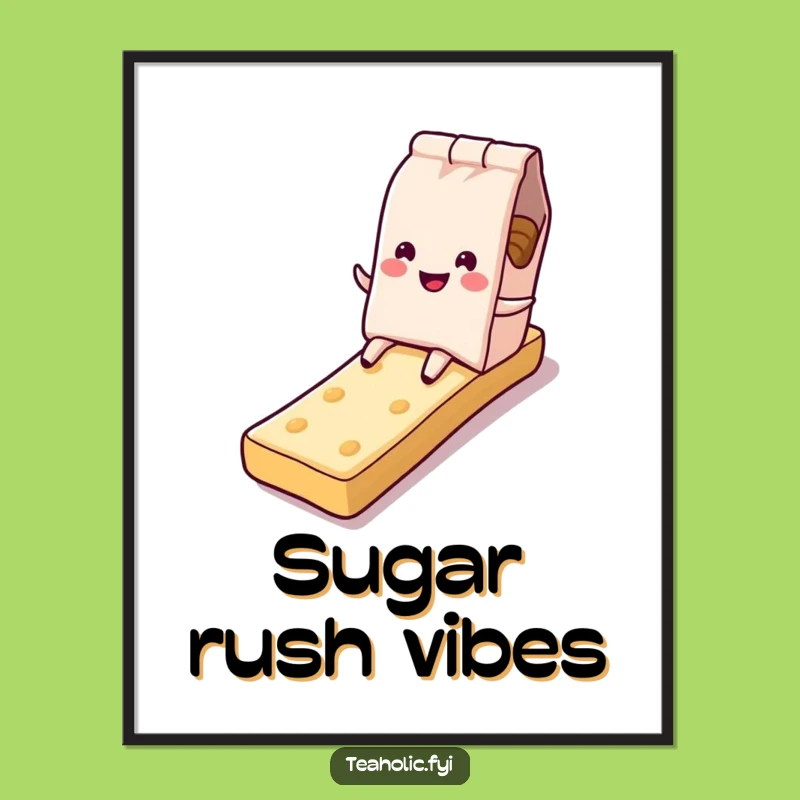 Funny Tea Bag Biscuit Slide Poster: Sweet Moments of Laughter Funny Gift!