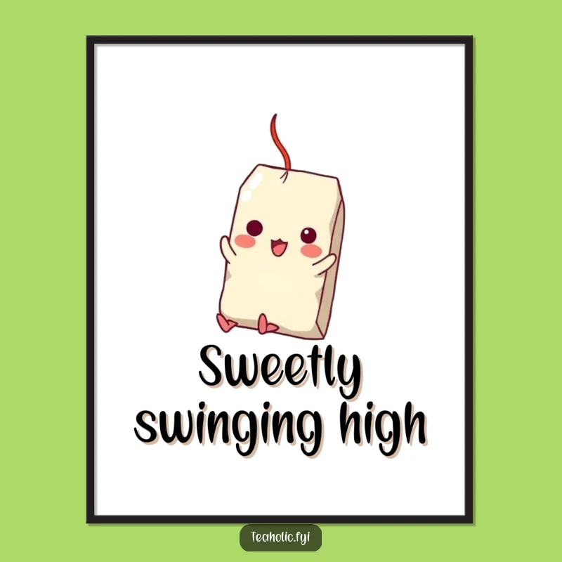 Funny Tea Bag Sugar Cube Swing Poster - Hilarious Wall Art!