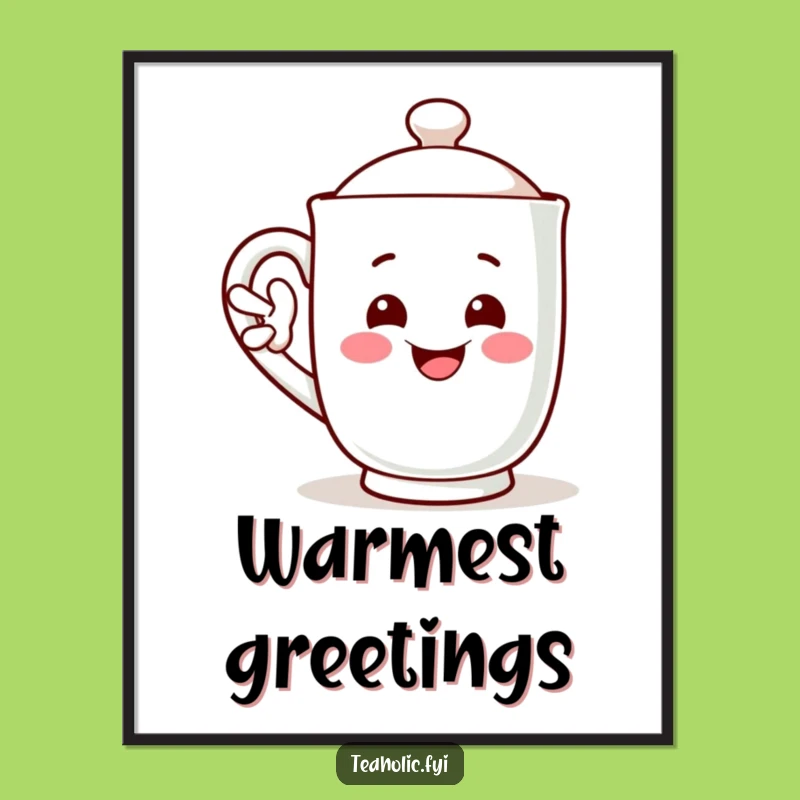 Funny Poster - Waving Mug Handle Art Print Gift
