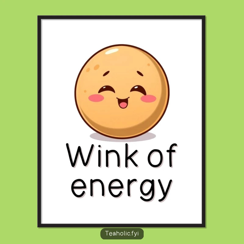 Funny Winking Coffee Bean Poster: Perk Up Your Walls with Mirth!