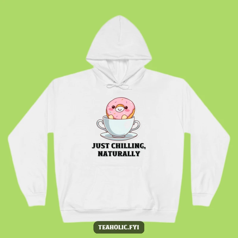 Funny Donut in Teacup Hoodie: Cozy Comfort & Hilarious Warmth for All
