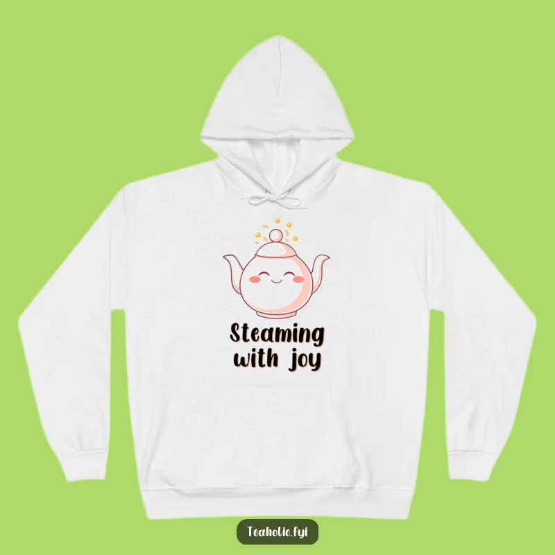 Funny Joyful Teapot Hoodie: Cozy Happiness Comfort!