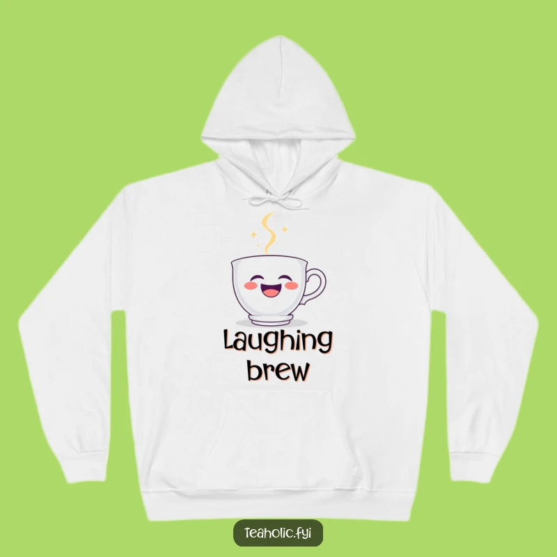 Funny Laughing Teacup Hoodie: Cozy Happy Steam Face, Perfect Funny Gift!