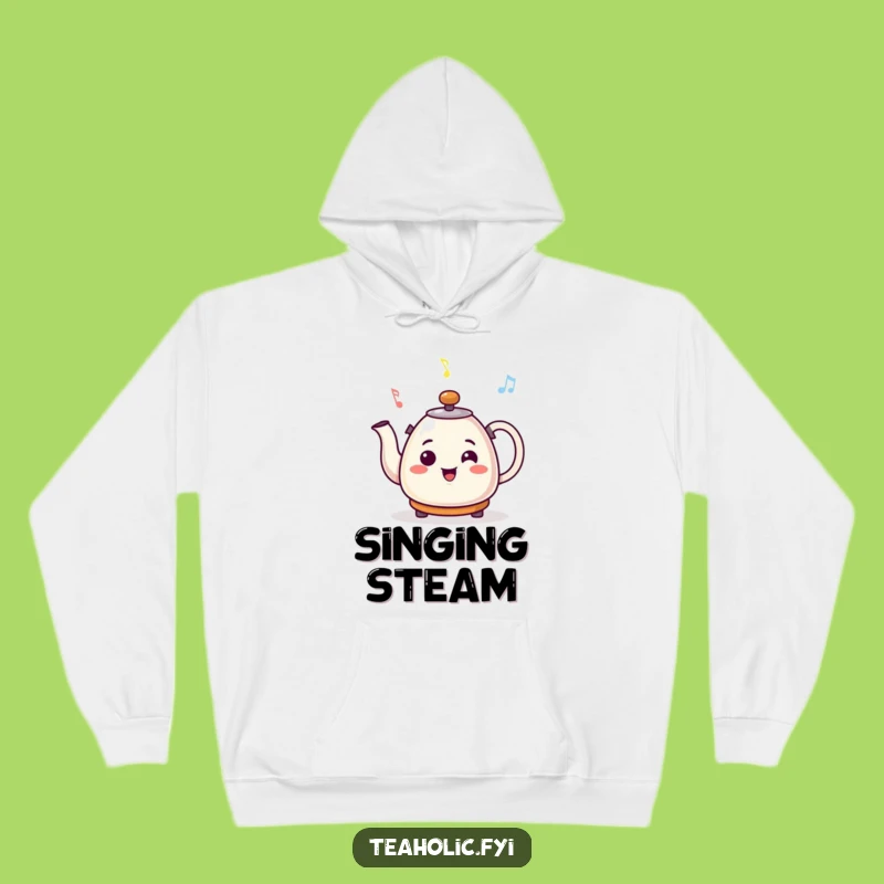 Funny Smiling Kettle Cheerful Tune Hoodie – Cozy & Musical Comfort Gift
