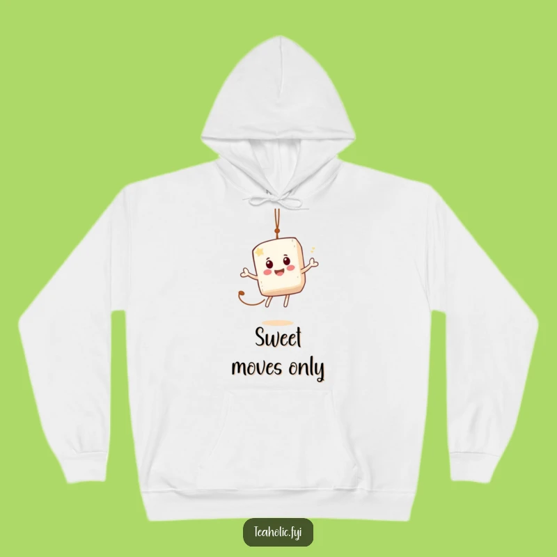 Funny Sugar Cube Hoodie: Cozy Bouncing Character for Warm Hugs