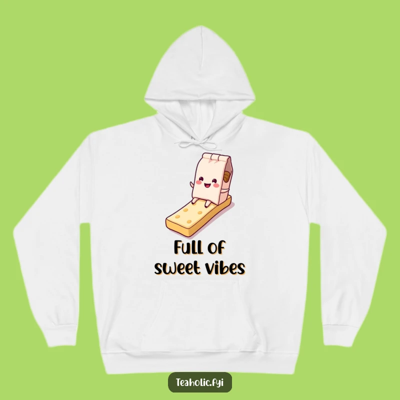 Funny Tea Bag Biscuit Slide Hoodie: Cozy Up with Sweet Fun Funny Gift!