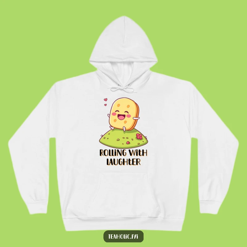 Funny Tea Biscuit Hoodie: Cozy Laughing Roll Design for a Hilarious Warm Gift