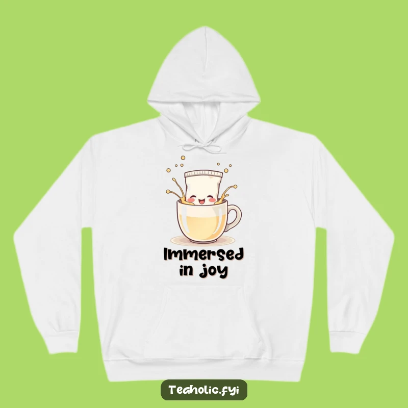 Cozy Funny Tea Bag Splash Hoodie: Snuggle Up with Cheer