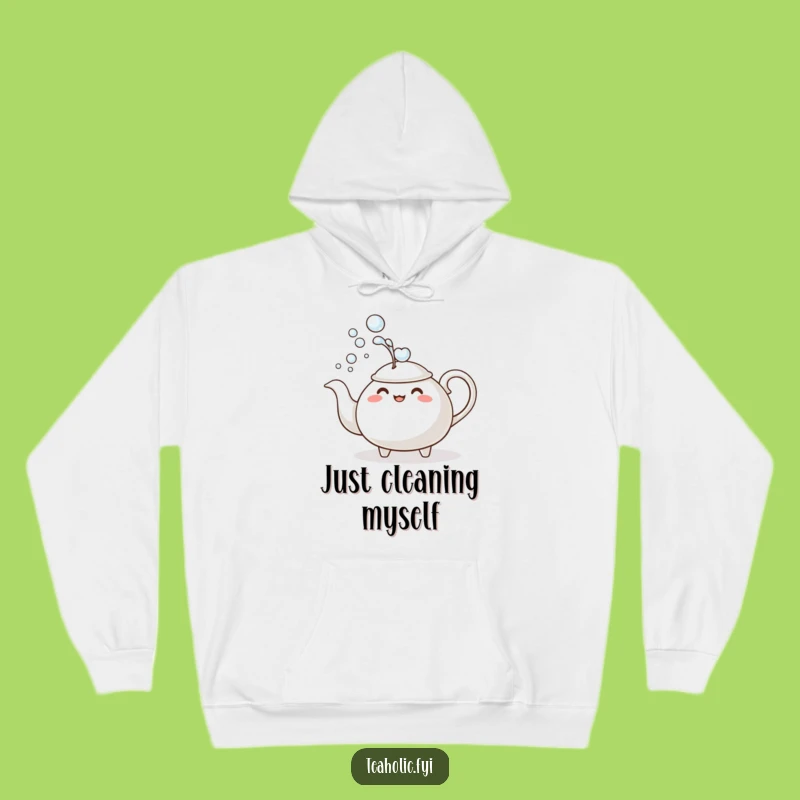 Cozy Funny Teapot Bubble Bath Hoodie: Warm Up with Hilarious Character Apparel