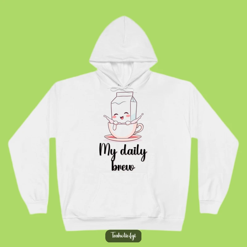 Funny Milk Carton Splash Hoodie - Cozy Beverage Art, Perfect Humorous Gift