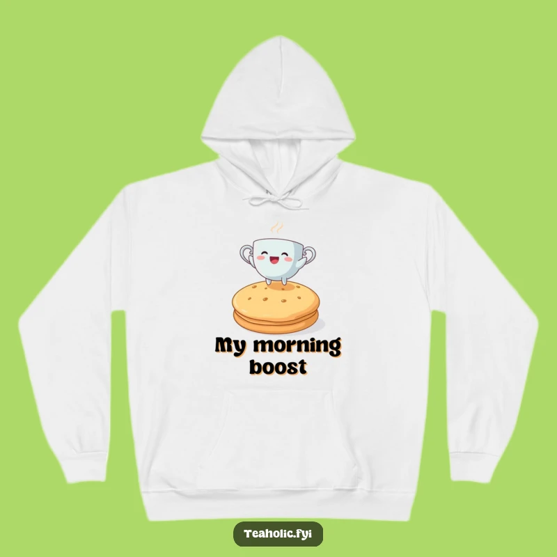 Funny Leaping Teacup Hoodie: Cozy and Hilarious Tea Time Adventure Design